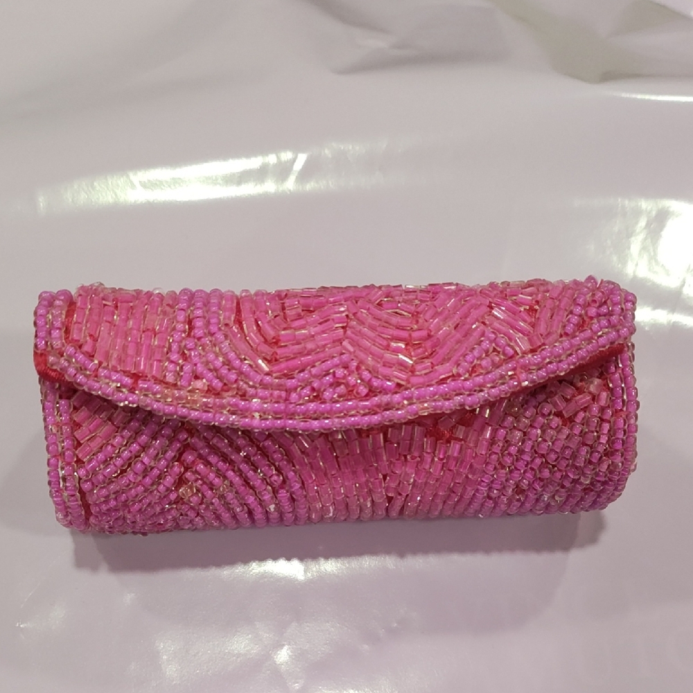 Mary Kay Pink Beaded Lipstick Case